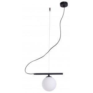 Pendul Beryl 1xE14 metal/sticla negru Aldex
