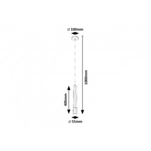 Pendul Braulia 1xGU10 metal/lemn fag/negru Rabalux