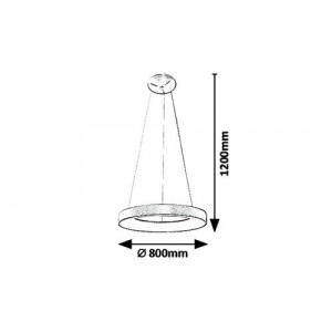 Pendul Carmella LED 80W metal/acril auriu/alb Rabalux
