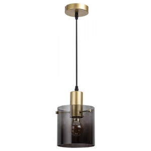 Pendul Donati 1xE27 metal/sticla auriu/fumuriu Rabalux
