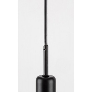 Pendul Dvora 1xE27 metal/sticla negru/fumuriu Rabalux