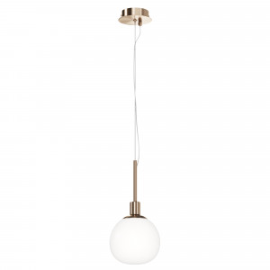 Pendul Erich 1xE14 metal/sticla alama/alb Maytoni