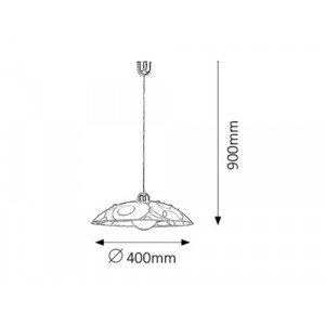 Pendul Jolly 1xE27 metal/acril crom/alb Rabalux