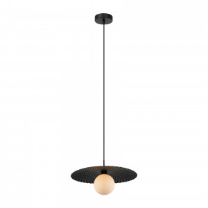 Pendul Malor 1xG9 metal/sticla negru Italux