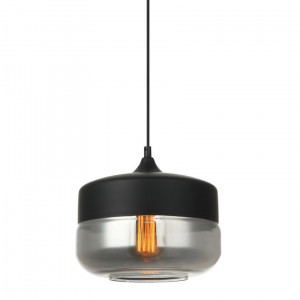 Pendul Molina 1xE27 metal/sticla negru Italux