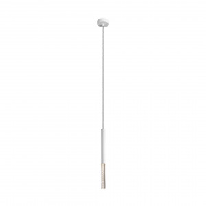 Pendul One LED metal/acril alb/transparent Zuma Line