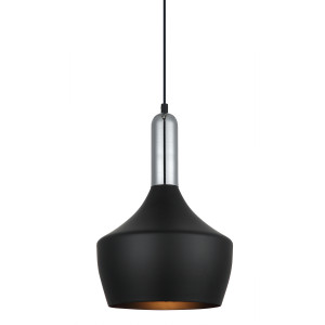 Pendul Ophelia 1xE27 metal negru Italux