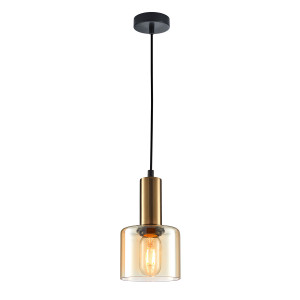 Pendul Santia 1xE27 metal/sticla cupru/transparent Italux