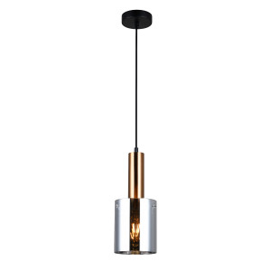 Pendul Sardo 1xE27 metal/sticla alama Italux
