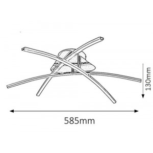 Plafoniera Alexis LED 21W metal/acril crom Rabalux