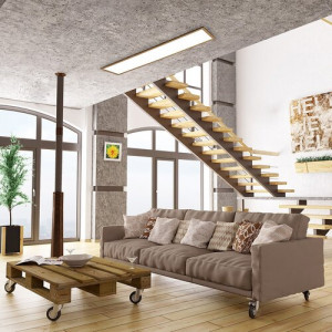 Plafoniera Almond LED 40W metal/acril fag/alb Rabalux