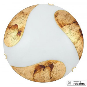 Plafoniera Art gold 2xE27 acril alb/auriu Rabalux