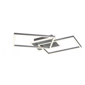 Plafoniera Athelstan LED 40W metal/acril argintiu/alb Rabalux