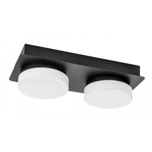 Plafoniera Attichus LED 11W metal/acril negru/alb Rabalux