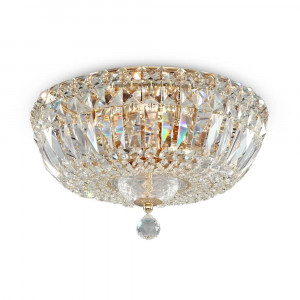 Plafoniera Basfor 3xE14 metal/cristal auriu Maytoni