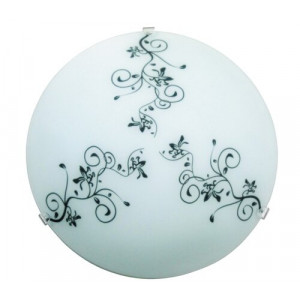 Plafoniera Bloomy 1xE27 metal/sticla alb Rabalux