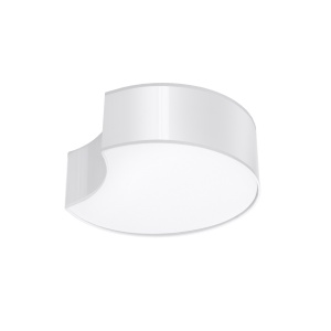 Plafoniera Circle 2xE27 acril alb rotund