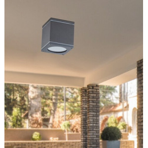 Plafoniera exterior Akron 1xGU10 metal/sticla antracit Rabalux