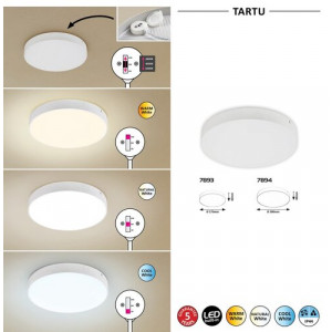Plafoniera exterior Tartu LED 18W metal/acril alb Rabalux