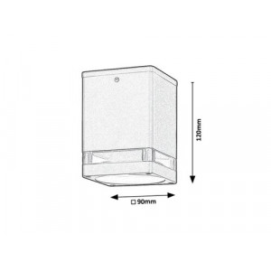 Plafoniera exterior Zombor 1xGU10 metal/acril antracit Rabalux