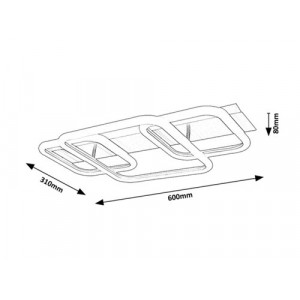 Plafoniera Fandral LED 42W metal/acril nichel/alb Rabalux