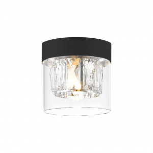 Plafoniera Gem 1xG9 metal/sticla negru Zuma Line