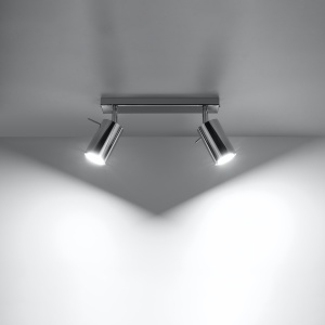 Plafoniera Ring 2xGU10 metal crom tubular - Img 3