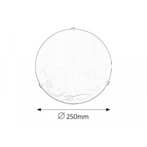 Plafoniera Scroll 1xE27 metal/acril alb Rabalux