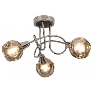 Plafoniera Tamara 3xE14 metal/sticla crom/fumuriu Rabalux