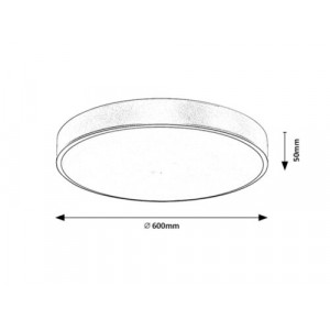 Plafoniera Tesia LED 60W metal/acril auriu/alb Rabalux