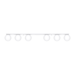 Plafoniera Yoli 6xG9 metal/sticla alb