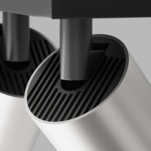 Spot aplicat FOCUS S 2xGU10 metal negru/argintiu Maytoni