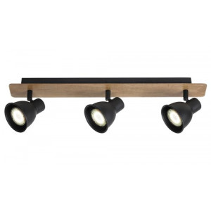 Spot bara Mac 3xGU10 metal fag/negru Rabalux