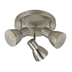 Spot bara Riado 3xE14 metal nichel satinat Italux