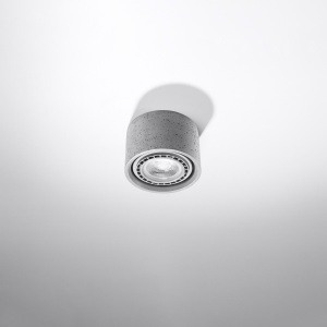 Spot Basic 1xGU10 ciment gri rotund - Img 2