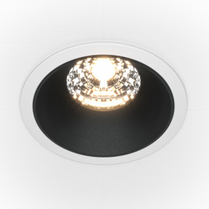 Spot incastrat Alfa LED metal alb/negru Maytoni DL043-01-15W4K-D-RD-WB