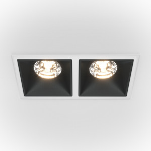 Spot incastrat Alfa LED metal alb/negru Maytoni DL043-02-15W3K-D-SQ-WB