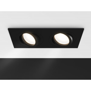 Spot incastrat Atom 2xGU10 metal negru Maytoni