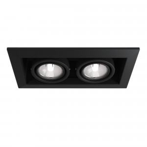 Spot incastrat Metal Modern 2xGU10 metal negru Maytoni