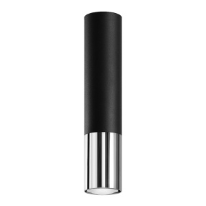 Spot Loopez 1xGU10 metal negru/crom tubular