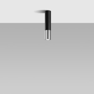 Spot Loopez 1xGU10 metal negru/crom tubular - Img 2