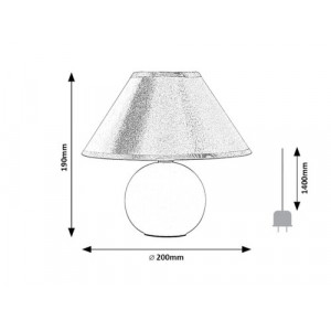Veioza Ariel 1xE14 metal/lemn gri Rabalux