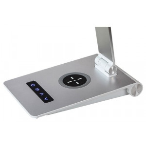 Veioza Nilfgard LED 13W metal/lemn/ratan argintiu/alb Rabalux