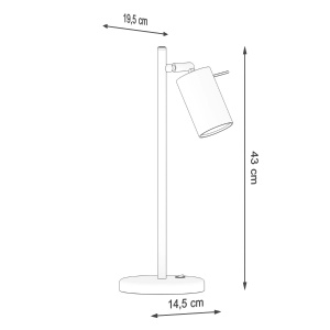 Veioza Ring 1xGU10 metal negru tubular - Img 4