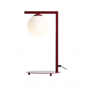 Veioza Zac 1xE14 metal/sticla rosu Aldex