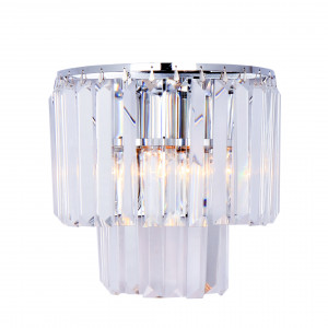 Aplica Amedeo 2xE14 metal/acril crom/transparent Zuma Line