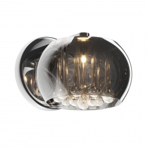 Aplica Crystal 1xG9 metal/sticla crom Zuma Line