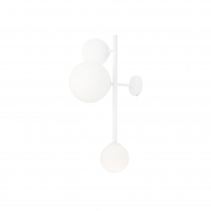 Aplica Dione 2xE14+1xE27 metal/sticla alb Aldex