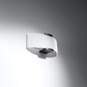Aplica Emilio 2xE14 lemn/sticla wenge/alb rectangular - Img 2