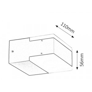 Aplica exterior Bona LED 9W metal/acril antracit/alb Rabalux